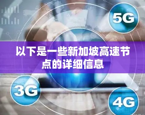 以下是一些新加坡高速节点的详细信息