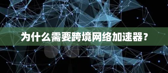 为什么需要跨境网络加速器？