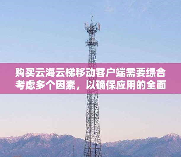 购买云海云梯移动客户端需要综合考虑多个因素，以确保应用的全面性和用户体验。以下是详细的步骤和建议