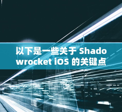 以下是一些关于 Shadowrocket iOS 的关键点