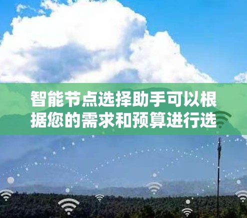 智能节点选择助手可以根据您的需求和预算进行选择。以下是一些常见的智能节点平台和工具，您可以根据自己的需求和能力进行选择