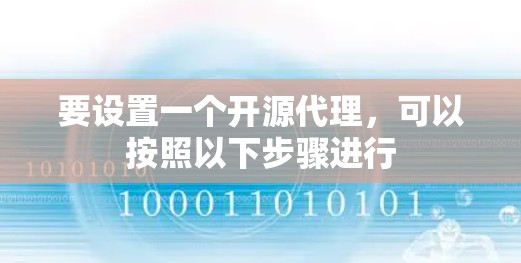 要设置一个开源代理，可以按照以下步骤进行