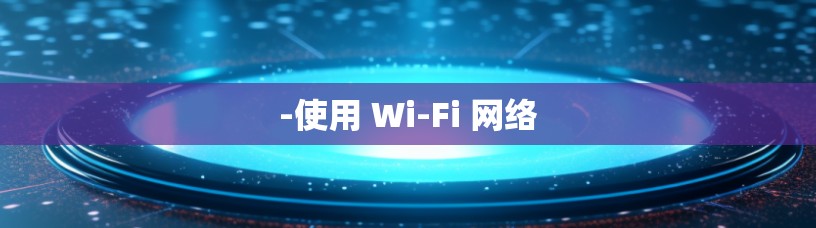 -使用 Wi-Fi 网络