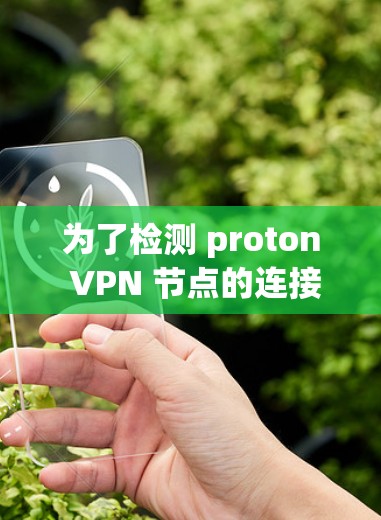 为了检测 proton VPN 节点的连接情况,您可以按照以下步骤操作 为了检测 proton VPN 节点的连接情况,您可以按照以下步骤操作