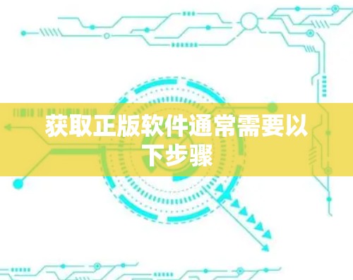 获取正版软件通常需要以下步骤 获取正版软件通常需要以下步骤