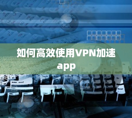 如何高效使用VPN加速app