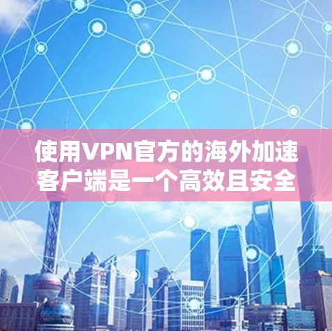使用VPN官方的海外加速客户端是一个高效且安全的网络连接方式。以下是详细的步骤指南